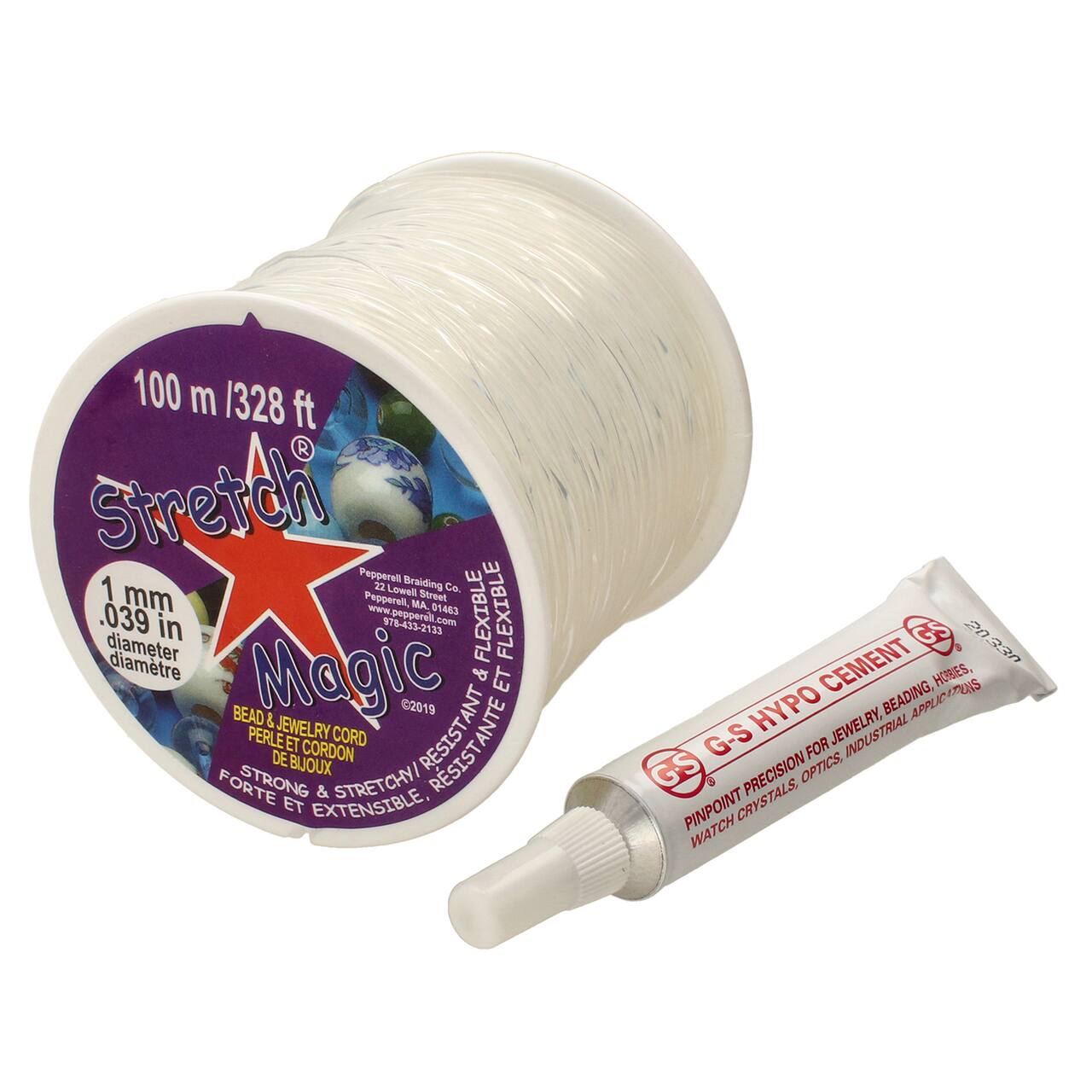 Stretch Magic® 1mm Clear Bead & Jewelry Cord with Glue, 100m